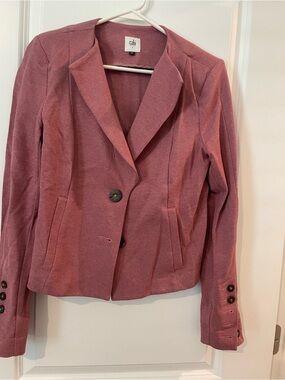 CAbi Mauve Pink Single-Breasted Tailored Blazer